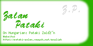 zalan pataki business card